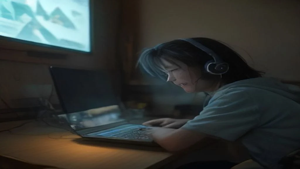 Gambar pemain bermain game online multiplayer bersama-sama